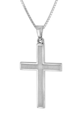 trendor Schmuck Herren-Halskette mit Kreuz 925 Silber 21 mm 68258