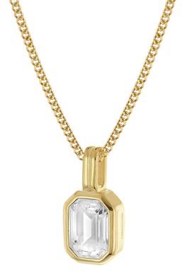 trendor Schmuck Damen-Halskette Gold auf 925 Silber mit Zirkonia-Anhänger 68512