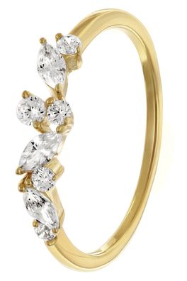 trendor Schmuck Damen-Ring 925 Silber Vergoldet Zirkoniaring 68825