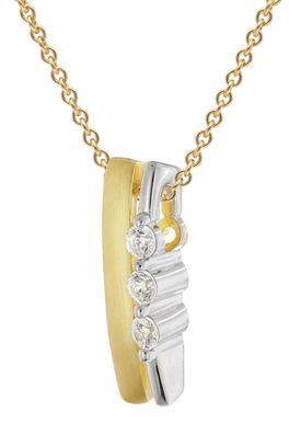 trendor Schmuck Damen-Halskette 925 Silber Bicolor mit Zirkonia 28036