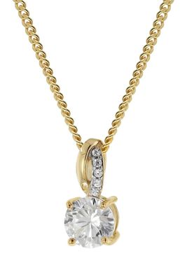 GLIZZ Schmuck Damen-Halskette mit Gold-Anhänger 333/8K Zirkonia GL8143