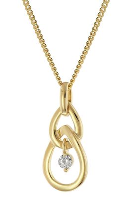 GLIZZ Schmuck Damen-Halskette mit Gold-Anhänger 333/8K Zirkonia GL8144
