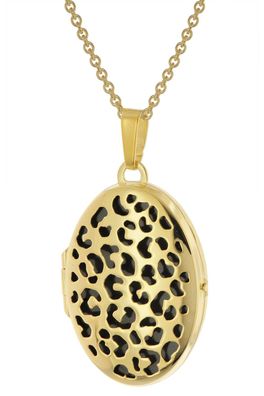 trendor Schmuck Damen-Kette mit Medaillon Gold auf Silber 925 28168