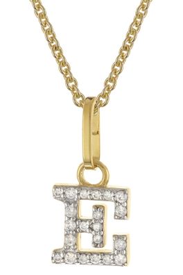 trendor Schmuck Damen-Kette mit Buchstabe E Anhänger 925 Silber Vergoldet 28266-E