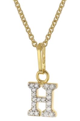 trendor Schmuck Damen-Kette mit Buchstabe H Anhänger 925 Silber Vergoldet 28266-H