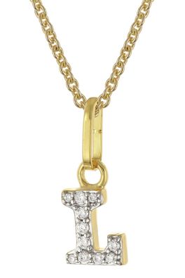 trendor Schmuck Damen-Kette mit Buchstabe L Anhänger 925 Silber Vergoldet 28266-L