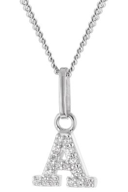trendor Schmuck Damen-Kette mit Buchstabe A Anhänger 925 Silber Rhodiniert 28240-A
