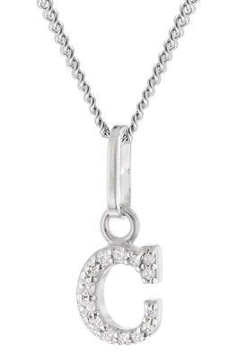 trendor Schmuck Damen-Kette mit Buchstabe C Anhänger 925 Silber Rhodiniert 28240-C