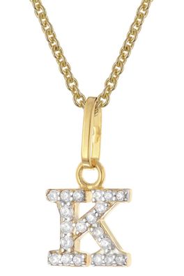 trendor Schmuck Damen-Halskette mit Buchstabe K Anhänger 925 Silber Vergoldet 28266