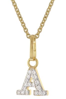 trendor Schmuck Damen-Halskette mit Buchstabe A Anhänger 925 Silber Vergoldet 28266