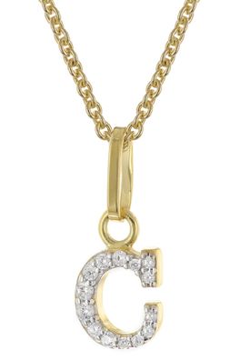 trendor Schmuck Damen-Halskette mit Buchstabe C Anhänger 925 Silber Vergoldet 28266