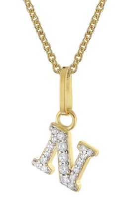 trendor Schmuck Damen-Kette mit Buchstabe N Anhänger 925 Silber Vergoldet 28266-N