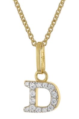 trendor Schmuck Damen-Halskette mit Buchstabe D 925 Silber Vergoldet 28266-D