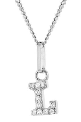 trendor Schmuck Damen-Halskette mit Buchstabe L Anhänger 925 Silber Rhodiniert 28240