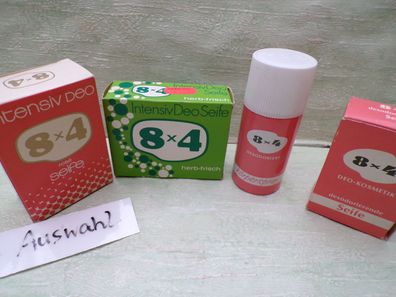 alte 8x4 Beiersdorf Hamburg Seifen Deo Kosmetik herb rose DM