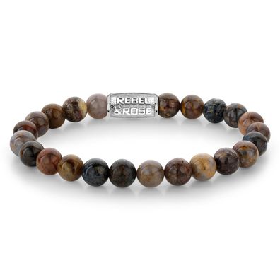 Rebel & Rose Schmuck Herren-Armband Autumn Rocks 8 mm RR-80104-S