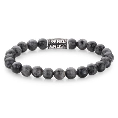 Rebel & Rose Schmuck Herren-Armband Grey Seduction Vintage 8 mm RR-80097-V