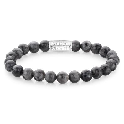 Rebel & Rose Schmuck Herren-Armband Grey Seduction 8 mm RR-80026-S