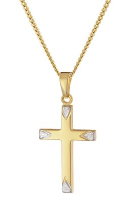 trendor Schmuck Kreuz-Anhänger Gold 333/8K 21 mm an goldplattierter Silberkette 2838