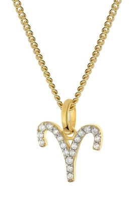 GLIZZ Schmuck Sternzeichen Widder Gold 333/8K an vergoldeter Silberkette GL8330-01