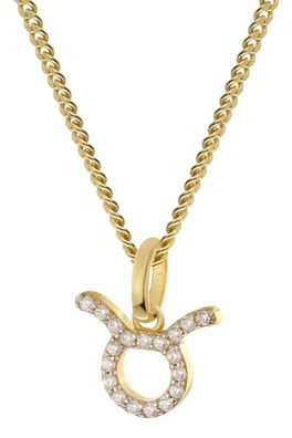 GLIZZ Schmuck GL8330-02 Sternzeichen Stier Gold 333/8K an vergoldeter Silberkette