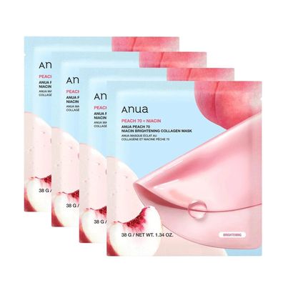 Anua Peach Niacin Aufhellende Serummaske 38G 4 Stück