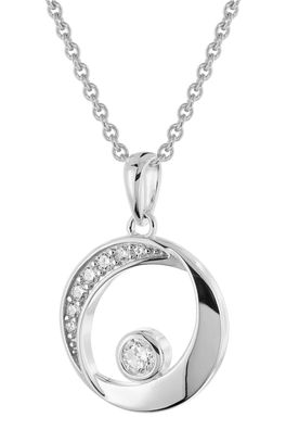 trendor Schmuck Damen-Halskette 925 Silber Mit Zirkonia-Anhänger 28414