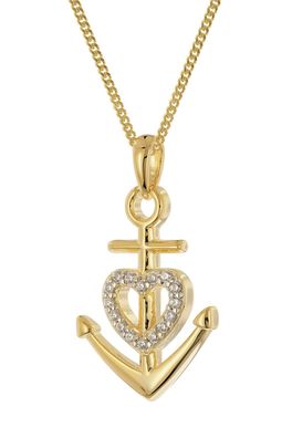 trendor Schmuck Damen-Kette Glaube-Liebe-Hoffnung 925 Silber Vergoldet 28440