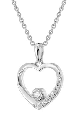 trendor Schmuck Damen-Kette mit Herz-Anhänger 925 Silber 28418