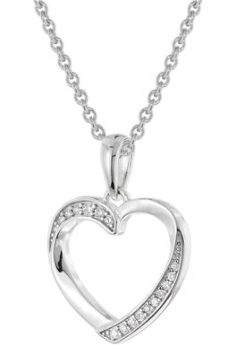 trendor Schmuck Damen-Halskette mit Zirkonia Herz-Anhänger 925 Silber 28420