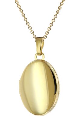 trendor Schmuck Medaillon Anhänger Gold 333/8K Mit Vergoldeter Silberkette 28963