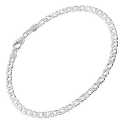 trendor Schmuck Armband für Damen und Herren 925 Silber Zwillingspanzer 3,9 mm 21040