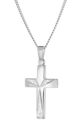trendor Schmuck Halskette mit Kreuz-Anhänger 21 mm 925 Silber 21166