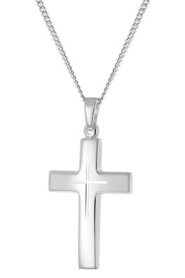 trendor Schmuck Herren-Halskette mit Kreuz 925 Silber 24 mm 21170