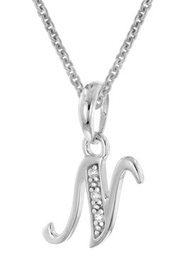 trendor Schmuck Halskette mit Buchstaben N Anhänger 925 Silber Rhodiniert 21240-N