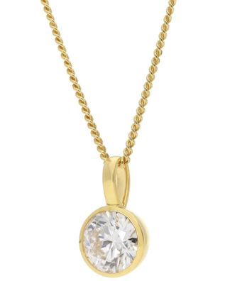 GLIZZ Schmuck Anhänger Gold 333 Lab Grown Diamant 1,0 ct + vergoldete Kette GL1460