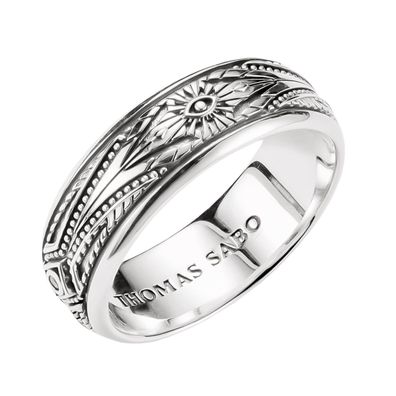 Thomas Sabo Schmuck Unisex-Ring Elyndra Silber mit Gravuren TR2526-643-14