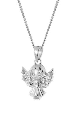 trendor Schmuck Mädchen-Halskette mit Engel-Anhänger Silber 925 Rhodiniert 21640