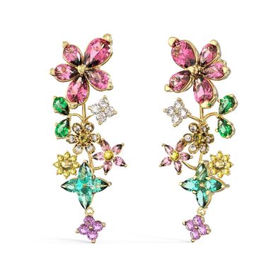 Guess Schmuck Damen-Ohrringe Ohrhänger Blumen Goldfarben JUBE06030JWYGMCT/U