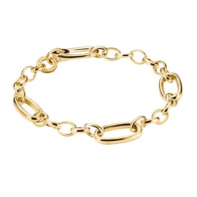 Thomas Sabo Schmuck Damenarmband Charm-Armband Goldfarben mit Connect Links C1203-41
