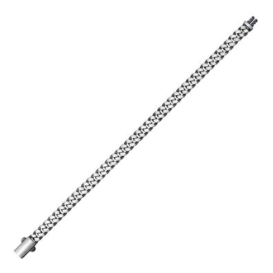 trendor Schmuck Herren-Armband 925 Silber Oxidiert Panzerarmband Breite 7 mm 21809