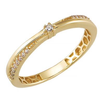 trendor Schmuck Damenring Gold 333/8K mit Zirkonia 21822