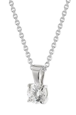 trendor Schmuck Damen-Halskette 925 Silber Rhodiniert mit Zirkonia-Anhänger 21946