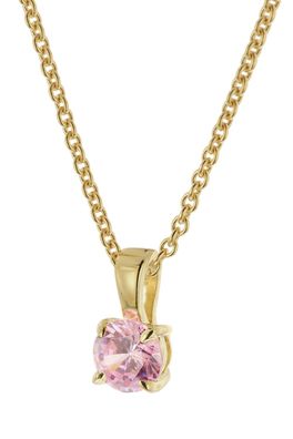 trendor Schmuck Damen-Kette 925 Silber Vergoldet mit Zirkonia-Anhänger 21952