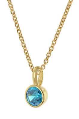 trendor Schmuck Damen-Kette 925 Silber Vergoldet Zirkonia-Anhänger 21968