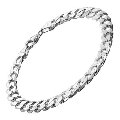trendor Schmuck Herren-Armband Silber 925 Panzerkette Breite 7,8 mm 75138