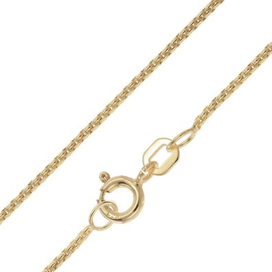trendor Schmuck Halskette Venezia Rund 925 Silber Vergoldet Kette 1,2 mm 31170