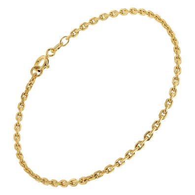 trendor Schmuck Damen-Armband 925 Silber Vergoldet 2,2 mm breit 31237
