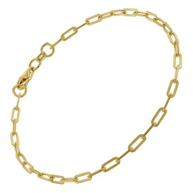 trendor Schmuck Damen-Armband 925 Silber Vergoldet 2,5 mm breit 31253