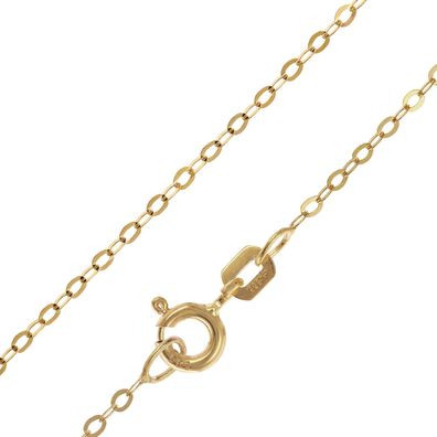 trendor Schmuck Halskette 585 Gold 14K Ankerkette 4-seitig diamantiert 1,0 mm 31204
